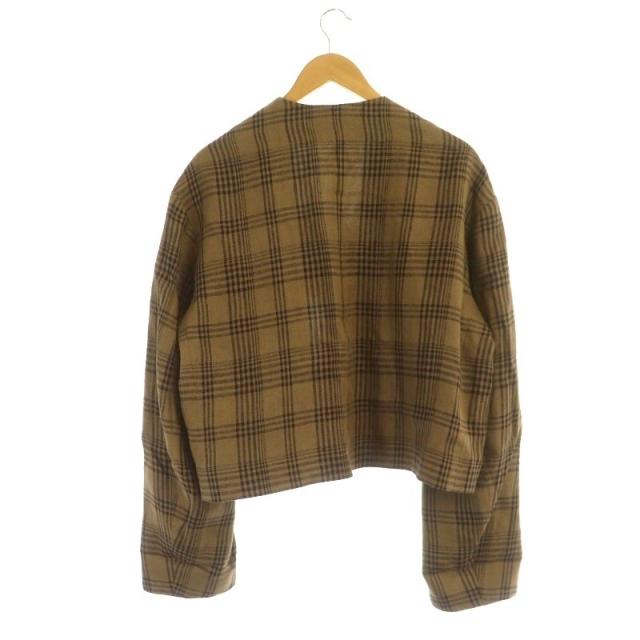 【中古】クリスタセヤ 23SS LINEN COLLARLESS CROPPED JACKET リネン カラーレス クロップド ジャケット ジャケット S_1