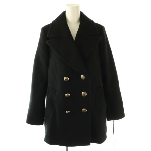 【中古】グレースクラス GRACE Class 24AW サイドスリットPコート ダブル 36 ブラック /HK ■OS レディース