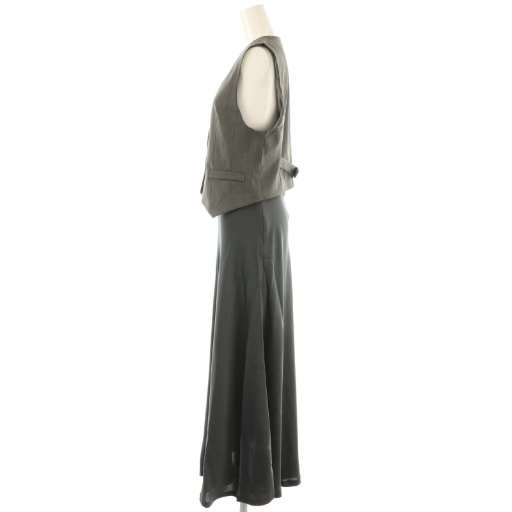 【中古】ダイアグラム グレースコンチネンタル 24AW サテンコンビジレワンピース ベスト キャミソールワンピース_2