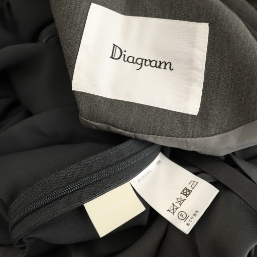【中古】ダイアグラム グレースコンチネンタル 24AW サテンコンビジレワンピース ベスト キャミソールワンピース_7