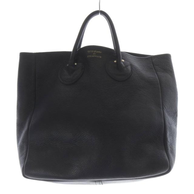 【中古】ヤングアンドオルセン YOUNG & OLSEN エンボスレザー トートバッグ ハンドバッグ ブラック /SR レディース