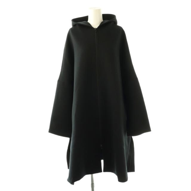 【中古】ビアズリー BEARDSLEY ガリャルダガランテ ダンボールフードコート ジップアップ F ブラック レディース