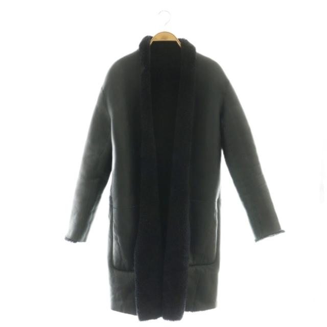 【中古】アストラット ASTRAET ムートンコート リバーシブル アウター ボア 1 ブラック 黒 /CX ■OS レディース_1