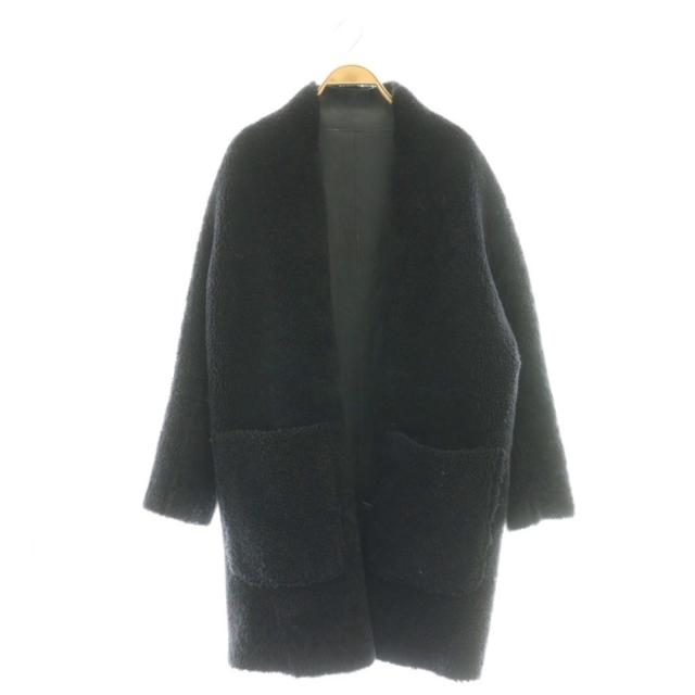 【中古】アストラット ASTRAET ムートンコート リバーシブル アウター ボア 1 ブラック 黒 /CX ■OS レディース_3