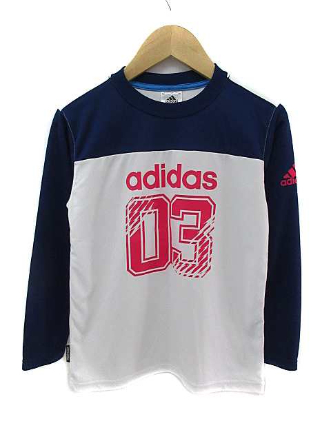 中古 アディダス Adidas Tシャツ カットソー ラウンドネック 長袖 140 青 ブルー 白 ピンク 男の子 女の子 キッズの通販はau Pay マーケット ブランド古着のベクトル