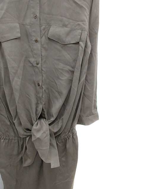 中古 ドゥクラッセ Doclasse ワンピース シャツ ロング 長袖 無地 9 グレージュ Ns21 レディースの通販はau Pay マーケット ブランド古着のベクトル