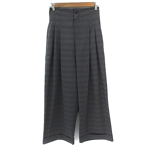 中古 シュガーローズ パンツ ワイド ロング グレンチェック柄 ロールアップ F グレー 紺 ブラウン レディースの通販はau Pay マーケット ブランド古着のベクトル