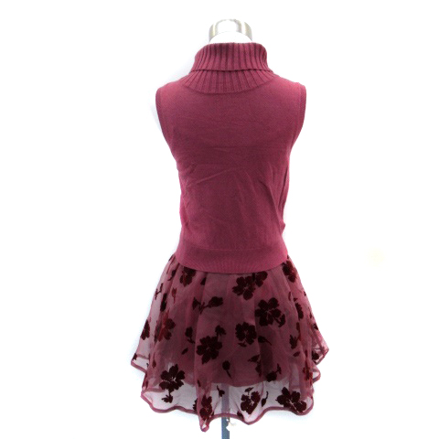 中古 スナイデル セットアップ ワンピース 花柄 ニット カットソー タートルネック F ワインレッド レディースの通販はau Pay マーケット ブランド古着のベクトル