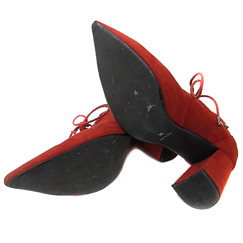 中古 ミラオーウェン パンプス レースアップ ハイヒール ポインテッドトゥ スエード 38 オレンジ Ns27 レディースの通販はau Pay マーケット ブランド古着のベクトル