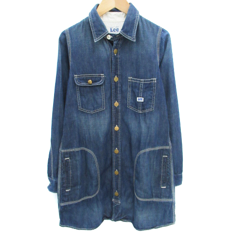 中古 リー Lee ワンピース シャツ デニム ワーク カジュアル ミニ丈 長袖 S インディゴ 青 ブルー Ff6 レディースの通販はau Pay マーケット ブランド古着のベクトル