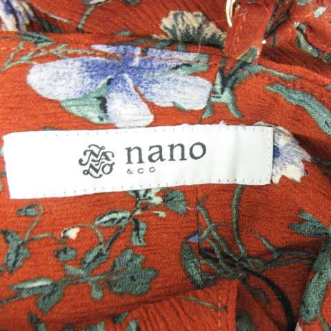 中古 Nano Co ナノユニバース ワンピース キャミ ロング丈 Xネック 花柄 36 マルチカラー オレンジ レディースの通販はau Pay マーケット ブランド古着のベクトル