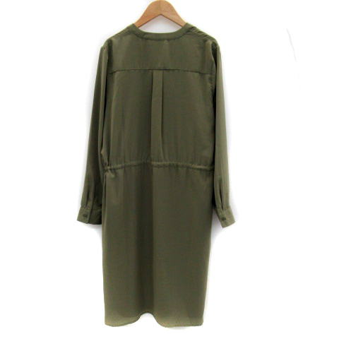 中古 リュリュ Ryu Ryu ワンピース シャツ ロング丈 長袖 スリットネック 無地 L カーキ Sy レディースの通販はau Pay マーケット ブランド古着のベクトル
