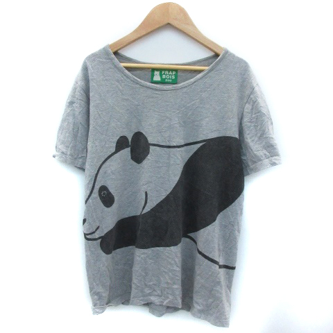 中古 フラボア Frapbois Tシャツ カットソー 半袖 ランドネック プリント パンダ 1 グレー Ym14 レディースの通販はau Pay マーケット ブランド古着のベクトル