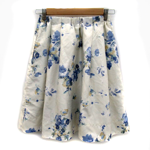 中古 ラボラトリーワーク Laboratory Work スカート フレア ミモレ丈 花柄 サテン M 白 ホワイト 青 レディースの通販はau Pay マーケット ブランド古着のベクトル