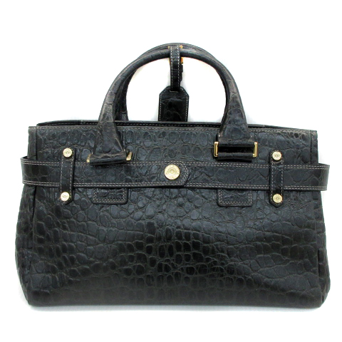 中古 サマンサタバサ Samantha Thavasa バッグ ハンド レザー クロコダイル型押し 黒 ブラック Ys15 レディースの通販はau Pay マーケット ブランド古着のベクトル