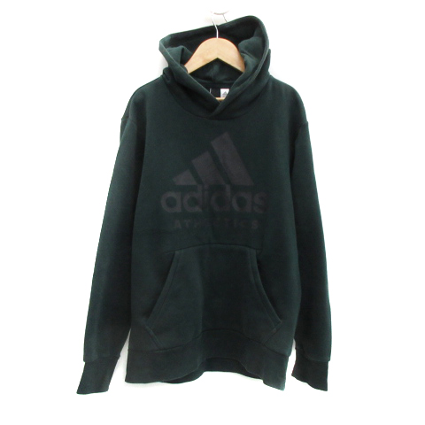 中古 アディダス Adidas パーカー プルオーバー 長袖 ロゴプリント L 緑 グリーン 黒 ブラック Ys33 メンズの通販はau Pay マーケット ブランド古着のベクトル