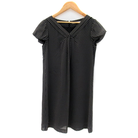 中古 イエナ Iena ワンピース ひざ丈 半袖 Vネック ドット柄 黒 ブラック 白 ホワイト Sy35 レディースの通販はau Pay マーケット ブランド古着のベクトル