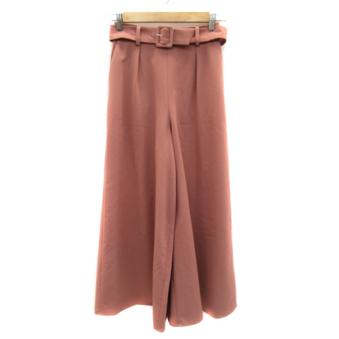 中古 スウィングル ガウチョパンツ ワイドパンツ アンクル丈 ウエストベルト付き S ピンクベージュ レディースの通販はau Pay マーケット ブランド古着のベクトル