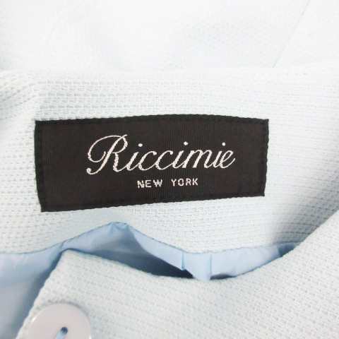 中古】リッチミー Riccimie ノーカラージャケット ミドル丈 総裏地 S