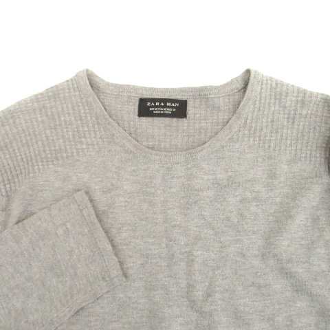 中古】ザラマン ZARA MAN ニット カットソー ラウンドネック 長袖 無地