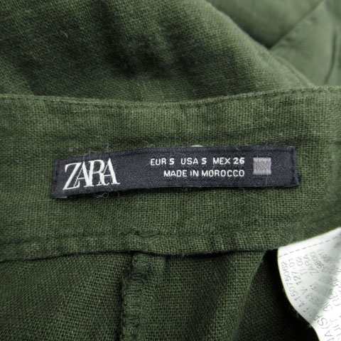 中古】ザラ ZARA タイトスカート マキシ丈 ロング丈 スリット リネン S