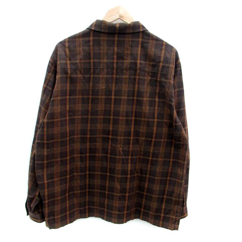 中古】アドラー Adrer カジュアルシャツ 長袖 チェック柄 オーバー