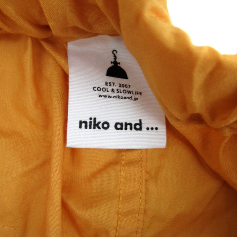 中古】ニコアンド Niko and.. ワイドパンツ ロング丈 L オレンジ