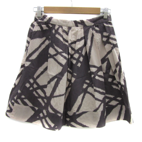 デプレ DES PRES トゥモローランド スカート タイト 膝丈 ストライプ ウール アンゴラ混 黒 茶 36 /DK26 TOMORROWLAND DES PRES デプレ フレアロングスカート デプレ DES PRES