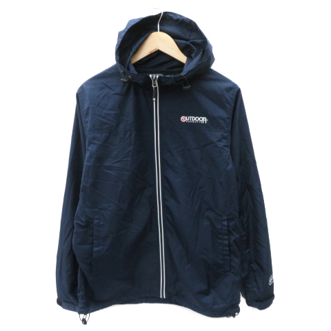 【中古】OUTDOOR PRODUCTS マウンテンパーカー ジャケット ミドル丈 オーバーサイズ M 紺 ネイビー /YK23 メンズ