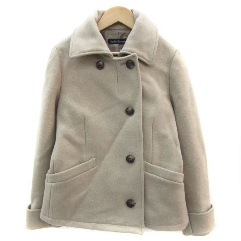 【中古】アーバンリサーチ URBAN RESEARCH Pコート ピーコート ショート丈 F ライトブラウン 薄茶 /YM6 レディースの通販はピーコート