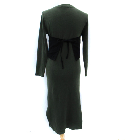 中古】ロペ ROPE ワンピース マキシ丈 ロング丈 長袖 ビスチェ風 38 M