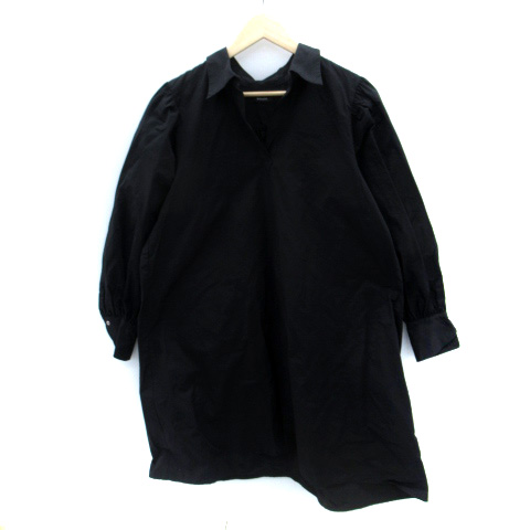 美品✨　アニュアンス anuans ワンピース　ジャンスカ　ブラック　Mサイズ アニュアンス anuans タックデザインジャンパースカート （BLACK