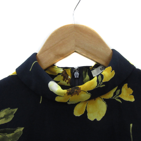 中古】スナイデル SNIDEL ワンピース ミニ丈 ノースリーブ 花柄 0 紺