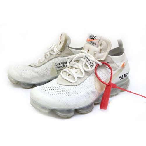 【中古】ナイキ×オフホワイト エアヴェイパーマックスフライニット THE10 AIR VAPORMAX FK スニーカー 27.5 ☆AA★｜au  PAY マーケット