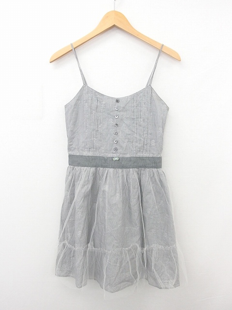 中古 ジルスチュアート Jill Stuart ワンピース キャミソールワンピース チュール ミニ 綿 コットン 総柄 0 グレー Kt16 レの通販はau Pay マーケット ブランド古着のベクトル