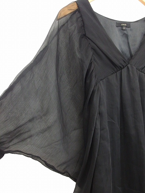 中古 リエンダ Rienda ワンピース Aライン ミニ Vネック プルオーバー 七分袖 レース 無地 シンプル S ブラック 黒 Kt27 レの通販はau Wowma ブランド古着のベクトル