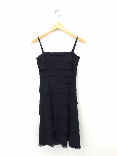 中古 ダナキャランニューヨーク Dkny ワンピース キャミソール ティアード 無地 シンプル ひざ丈 2 ブラック 黒 Ft9の通販はau Pay マーケット ブランド古着のベクトル