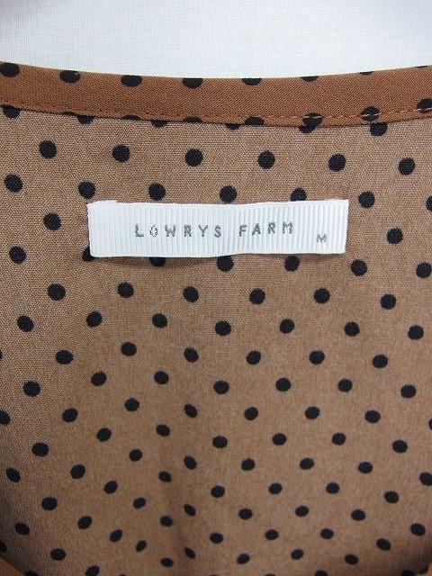 中古 ローリーズファーム Lowrys Farm ワンピース チュニック 水玉 ドット フレア 前開き 長袖 M 茶 黒 ブラウン ブラックの通販はau Pay マーケット ブランド古着のベクトル