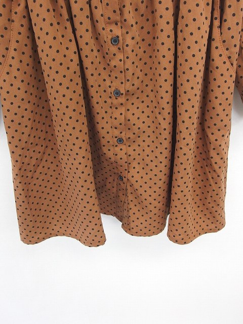 中古 ローリーズファーム Lowrys Farm ワンピース チュニック 水玉 ドット フレア 前開き 長袖 M 茶 黒 ブラウン ブラックの通販はau Pay マーケット ブランド古着のベクトル