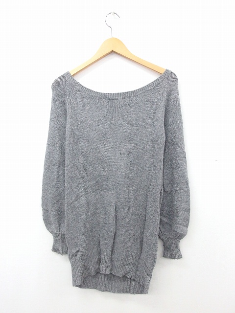 中古 マウジー Moussy ワンピース ニット 長袖 丸首 ミニ 文字 1 グレー Kt36 レディースの通販はau Pay マーケット ブランド古着のベクトル