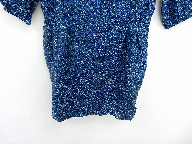 中古 ジャーナルスタンダード Journal Standard ワンピース 膝丈 七分袖 花柄 ボートネック 青 ブルー St7 レディースの通販はau Pay マーケット ブランド古着のベクトル