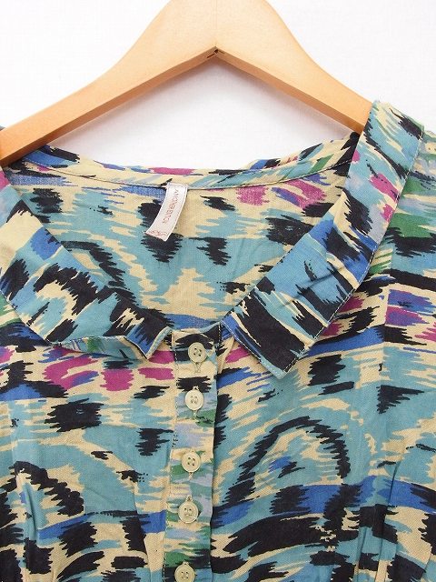 中古 アナザーエディション Another Edition アローズ ワンピース スカート 半袖 総柄 襟 グリーン 緑の通販はau Pay マーケット ブランド古着のベクトル