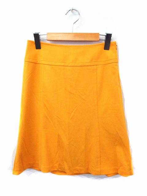 中古 ナチュラルビューティーベーシック Natural Beauty Basic スカート フレア 無地 シンプル ひざ丈 ジップ S イエロー の通販はau Pay マーケット ブランド古着のベクトル