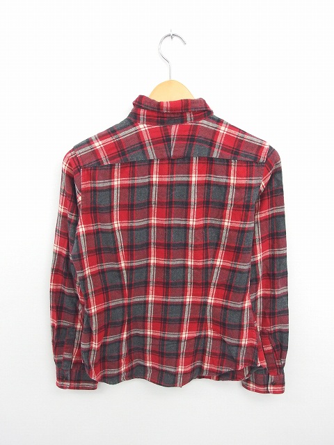 中古 ユニクロ Uniqlo シャツ ネルシャツ ブラウス チェック 綿 コットン 長袖 ｌ 赤 灰 レッド グレー Tt23 レディースの通販はau Pay マーケット ブランド古着のベクトル