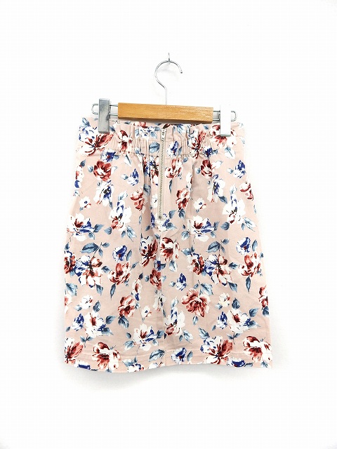 中古 ローリーズファーム Lowrys Farm ミコア Mikoa スカート タイト 膝丈 バックジップ 花柄 F ピンクベージュの通販はau Pay マーケット ブランド古着のベクトル