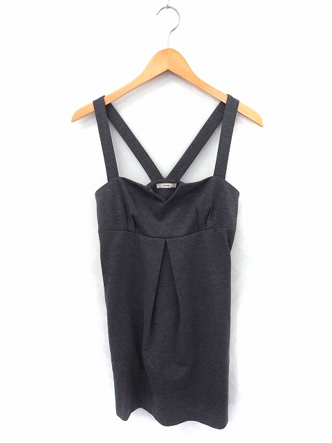 中古 ミスティック Mystic ワンピース ジャンパースカート 無地 シンプル ノースリーブ ひざ丈 F グレー 灰 Ft51 の通販はau Pay マーケット ブランド古着のベクトル