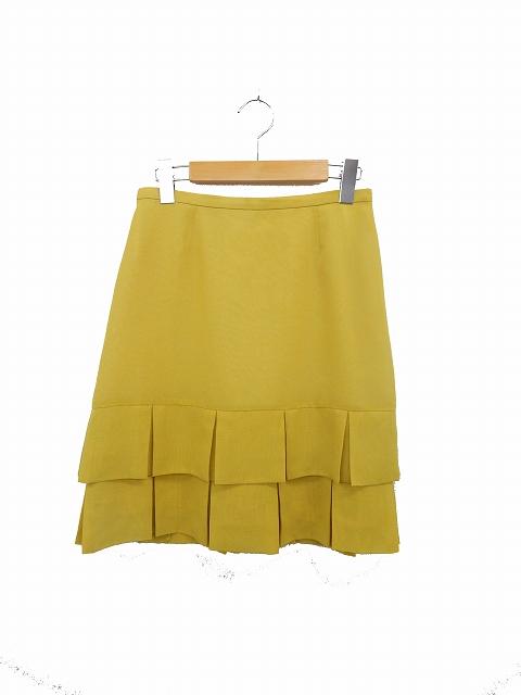 中古 ナチュラルビューティーベーシック Natural Beauty Basic スカート 膝丈 ティアード サイドジップ 無地 シンプル Mの通販はau Pay マーケット ブランド古着のベクトル