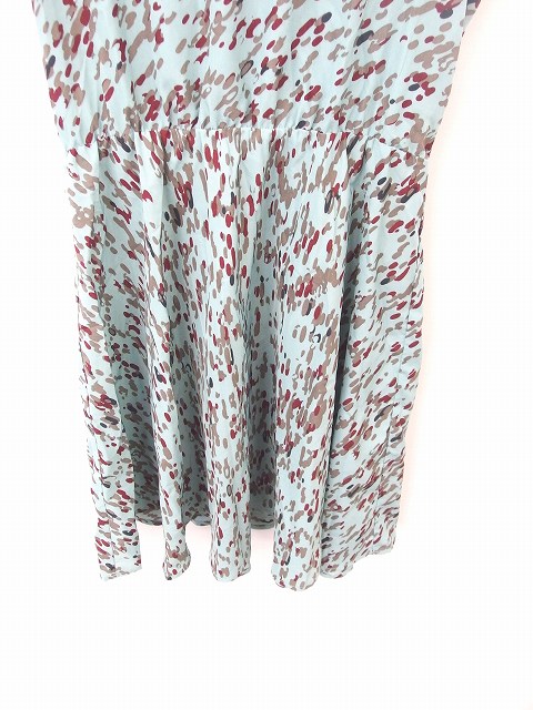 中古 カスタネ Kastane ワンピース ひざ丈 総柄 フレア ノースリーブ F 青緑 ミントグリーン Tt7 レディースの通販はau Wowma ブランド古着のベクトル