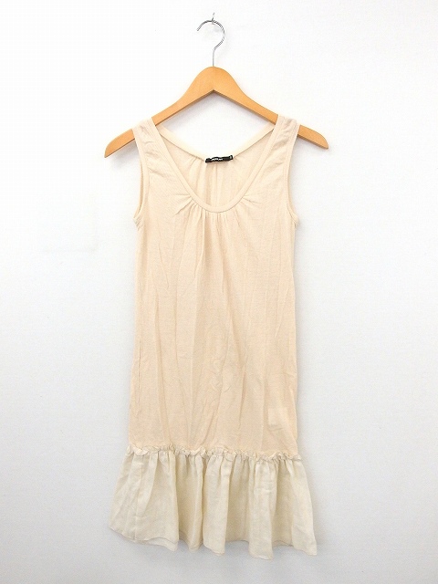 中古 ドレスレイブ Dresslave ワンピース ノースリーブ ミニ 丸首 ウール 無地 シンプル 38 ベージュ Kt43 レディースの通販はau Pay マーケット ブランド古着のベクトル