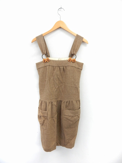 中古 メルチェリア ドレステリア Merceria Dressterior ワンピース サロペット オールインワン 膝丈 ウール 無地 シンプルの通販はau Pay マーケット ブランド古着のベクトル